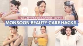 10 Beauty Hacks, Shower & Pamper Tips 💦 Acne care + Hairfall + Full Bodycare | Anukriti Lamaniya