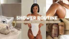 MY SHOWER & BODY CARE ROUTINE 2022 | FEMININE HYGIENE TIPS + SMOOTH SKIN + SMELL GOOD w/ Dossier