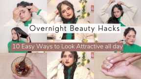 10 Easy Ways To Look Attractive & Beautiful Without Makeup All Day ✨ Overnight Beauty Hacks 💜