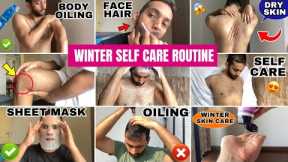 My Winter SELF CARE ROUTINE | Winter Skin Care | Body Stretching, Body Oiling, Sheet Mask, Nail Care