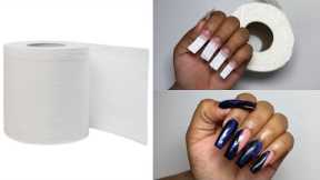 Doing My Nails W| TOILET PAPER Hack | IT REALLY DOES WORK | NOT A FAIL