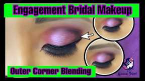 Engagement soft bridal eye makeup at home with easy technique /Outer corner blending tutorial