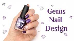 Gems Nail Design How-to: The BEST Way to Do It! #nails #manicure #nailpolish #nailsdesign #gems #diy