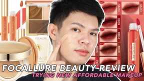 ALL UNDER 300 PESOS! TRYING NEW AFFORDABLE FOCALLURE MAKEUP | SHOPEE MAKEUP REVIEW | Kenny Manalad