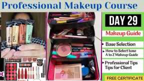 Day 29 Professional Makeup Course || Makeup Guide For beginners || Parlour Secret Base tips Tricks