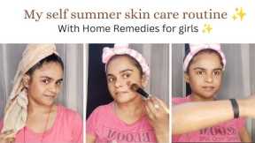 My Self Summer Skin Care Routine with Home Remedy | For Girls | A Secret @beauteouslook