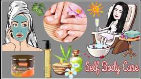 Self Body Care in (4) Steps || Hair spa and body care 💅#bodycare  #hairspatreatment  #oilinghair