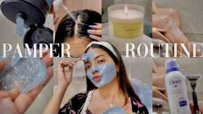PAMPER ROUTINE ( haircare, skin care, body exfoliation + more) #pamperroutine