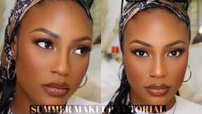 LONG-LASTING GLOWY MAKEUP TUTORIAL FOR HOT DAYS + TIPS ON HOW TO KEEP MAKEUP FLAWLESS ALL DAY #woc