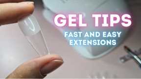 Gel nails tips | Nail extensions at home easy | Manicure with reflective gel polish