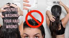 HOW TO WASH YOUR HAIR PROPERLY #haircareroutine #shorts