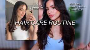 HOW I GREW HEALTHY LONG HAIR IN 1 YEAR! updated hair care routine  + hair growth tips