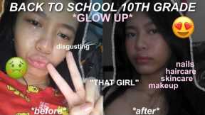 💋 BACK TO SCHOOL glow up | nails, hair, makeup, & *selfcare*