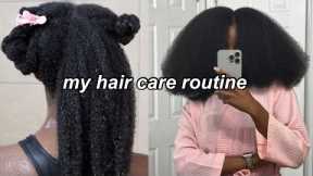 MY HAIR CARE ROUTINE FOR MOISTURIZING NATURAL HAIR !! (type 4) 🌀✨