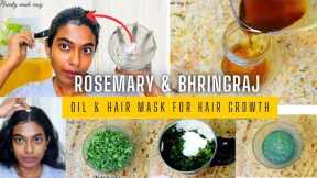 Rosemary Hair Oil & Bhringraj Hair Mask for Hair Growth: Weekend Hair Care Routine