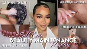 SELF CARE BEAUTY MAINTENANCE ROUTINE 🧖🏼‍♀️ Skin Care, Full Body Care Routine, Pedicure, Lashes, ETC!