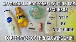 Affordable Body care Routine for soft,Smooth & Glowing Skin🌷✨|Diy body scrub, Body Cleanser n more