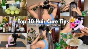 Top 10 HAIR CARE Tips- How to grow long, healthy & strong hair | #tips #haircare #selfcare